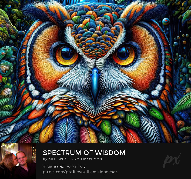 The Enigma of the Spectrum Owl Art Prints
