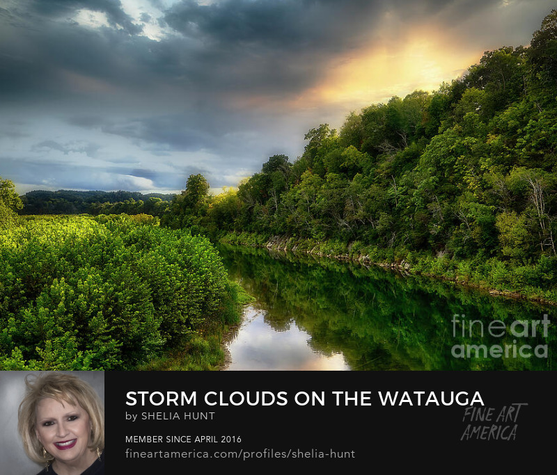 Storm Clouds on the Watauga River by Shelia Hunt