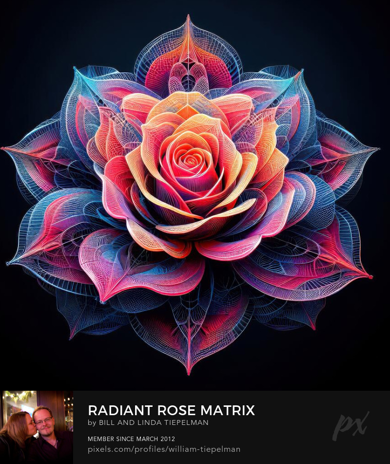 The Radiant Rose Matrix Art Prints