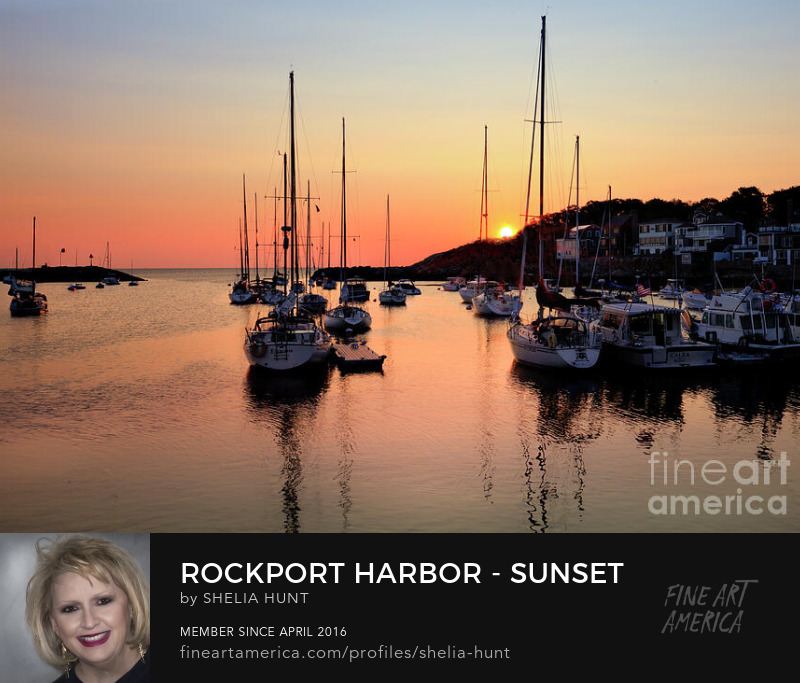 Rockport Harbor Sunset Serenade by Shelia Hunt