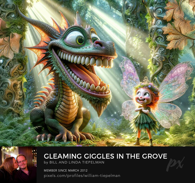 Gleaming Giggles in the Grove Art Prints