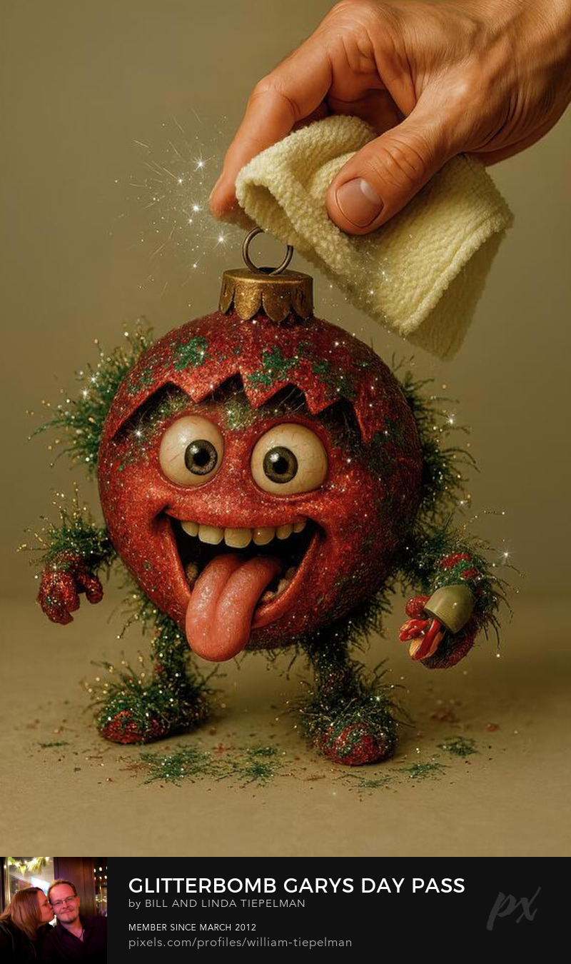 Glitterbomb Garys Day Pass from the Ornament Bin Prints