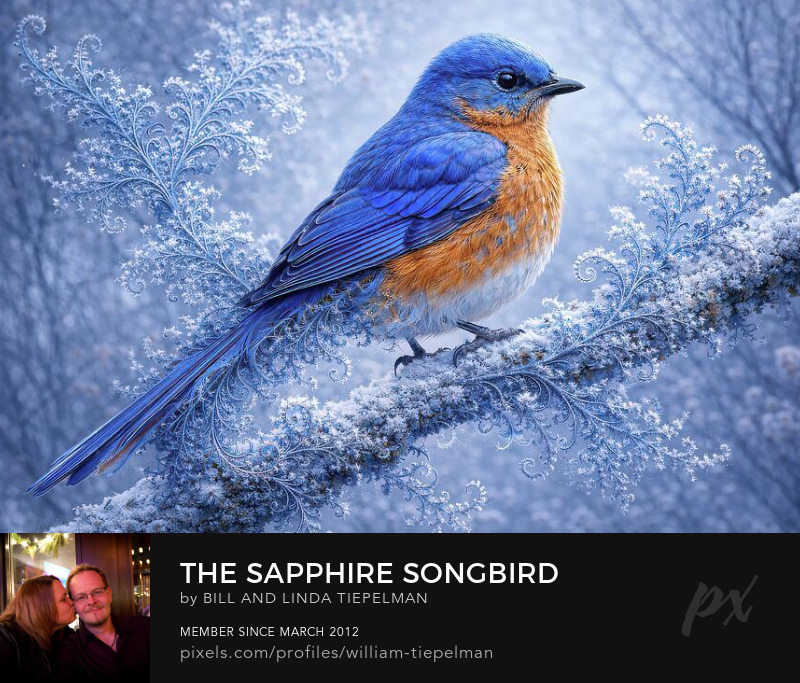 The Sapphire Songbird of Stillwinter Prints