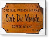 Cafe Du Monde Sign In New Orleans Louisiana Acrylic Print by Paul Velgos