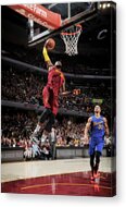 Stephen Curry And Lebron James Acrylic Print