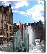 Fountain Wroclaw Old Town Acrylic Print
