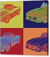 Mercedes Benz 300 Sl Convertible Pop Art Acrylic Print