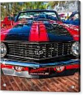 1969 Chevy Camaro Ss Painted Acrylic Print