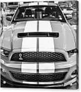 2010 Ford Shelby Mustang Gt500 Painted Bw #1 Acrylic Print