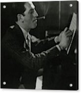 A Portrait Of George Gershwin At A Piano #1 Acrylic Print
