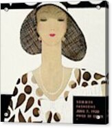 A Vintage Vogue Magazine Cover Of A Woman #1 Acrylic Print