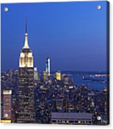Aerial View Of Empire State And Midtown #1 Acrylic Print