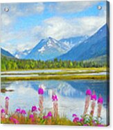 Alaskan Horizons Oil Painting #1 Acrylic Print