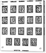 Alphabet, 16th Century #1 Acrylic Print