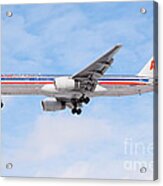 Amercian Airlines Boeing 757 Airplane Landing #2 Acrylic Print