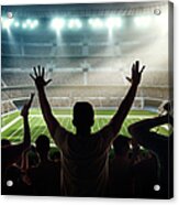 American Football Fans At Stadium #1 Acrylic Print