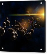 Asteroids Field In Deep Space #1 Acrylic Print