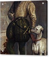 Boy With A Greyhound Acrylic Print