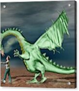 Boy With Pet Dragon #1 Acrylic Print