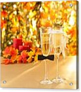 Champagne Glasses With Conceptual Heterosexual Decoration  #1 Acrylic Print