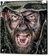 Close-up Portrait Of A U.s. Commando #1 Acrylic Print