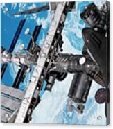 Cruise Shuttle Docked With The Iss #1 Acrylic Print