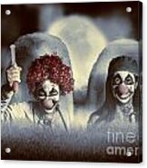 Evil Zombie Clown Doctors Rising From The Dead #1 Acrylic Print