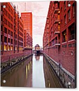 Germany, Hamburg, Old Warehouses In #1 Acrylic Print
