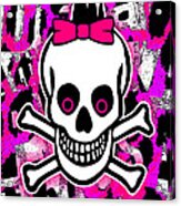 Girly Punk Skull #1 Acrylic Print