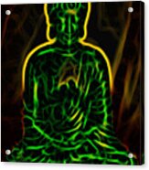 Green Buddha Acrylic Print