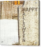 Happy Halloween Grunge Graveyard #2 Acrylic Print