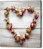 Heart From Dry Rose Buds #1 Acrylic Print