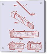 Hockey Stick End Buffer Patent 1928 #1 Acrylic Print