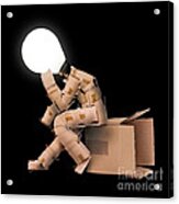 Light Bulb Box Man Character Acrylic Print
