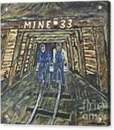 No Windows Down There In The Coal Mine . Painting By Jeffrey Koss Acrylic Print
