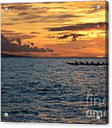 Outrigger Sunset #1 Acrylic Print