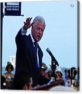 President Clinton In Fort Pierce #1 Acrylic Print