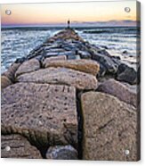 Shinnecock Inlet Jetty #1 Acrylic Print