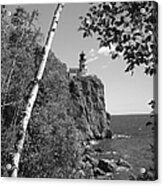 Split Rock Black And White Acrylic Print