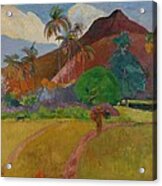 Tahitian Landscape By Gauguin Acrylic Print