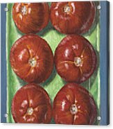 Tomatoes In Green Tray #2 Acrylic Print