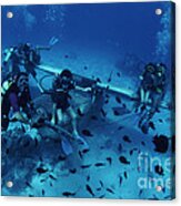 Underwater Plane Wreck Off Tahiti #1 Acrylic Print
