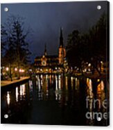 Uppsala By Night Acrylic Print