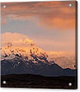 Vatnajokull Mountain Range At Sunset Iceland #1 Acrylic Print