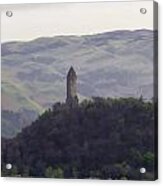 View Of Wallace Monument From The Heights Of The Stirling Castle #1 Acrylic Print