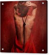 Woman In Red #1 Acrylic Print