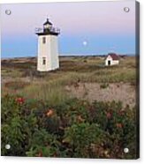 Wood End Lighthouse Cape Cod Moonrise #2 Acrylic Print