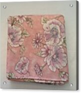 1 Yard Cut Pink Floral $5 Plus Postage Acrylic Print