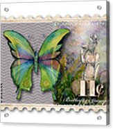 11 Cent Butterfly Stamp Acrylic Print