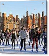 Ice Skating At Hampton Court Palace Ice Rink England Uk #13 Acrylic Print